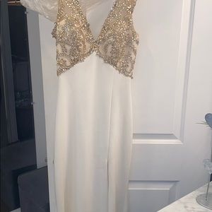 White Dress, Gold Details